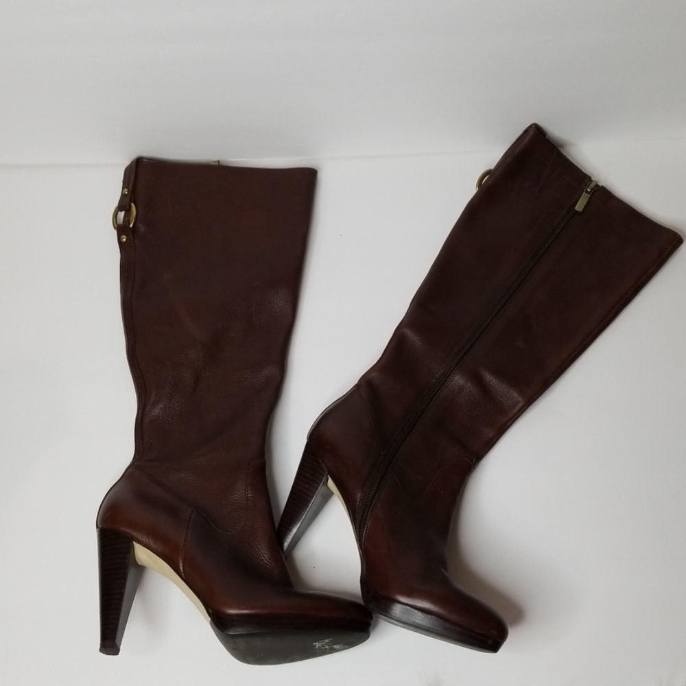 Banana Republic Brown Leather High Boots Size 7